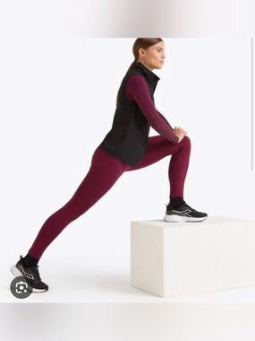 Diadora Leggings in Burgundy